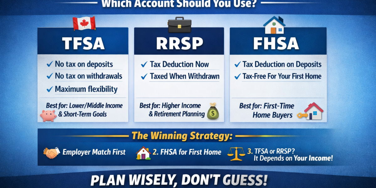 Canada’s Registered Accounts Explained: TFSA vs. RRSP vs. FHSA TFSA v RRSP v FHSA